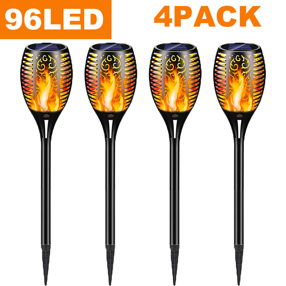 Solarleuchten, flackernde Flammen, Taschenlampen, wasserdicht, für den Außenbereich, Landschaftsdekoration, Lichter für Hof, Garten, Weg, Auffahrt: Natürliche Weiß