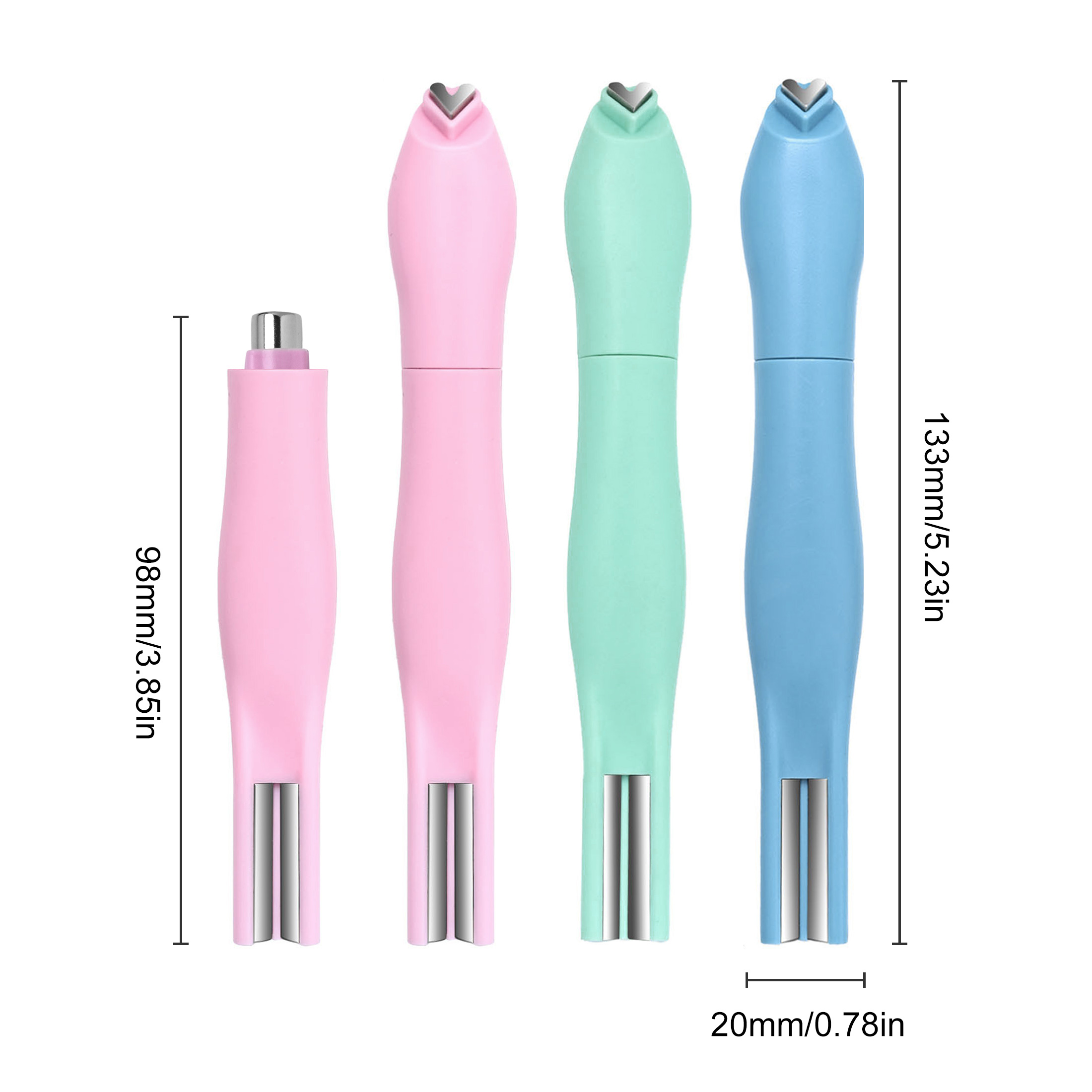 Bolígrafo magnético de ojo de gato 3 en 1 para Gel de uñas UV/LED, imán de ojo de gato de amor desmontable, arte de uñas, efecto de amor/luna/doble línea