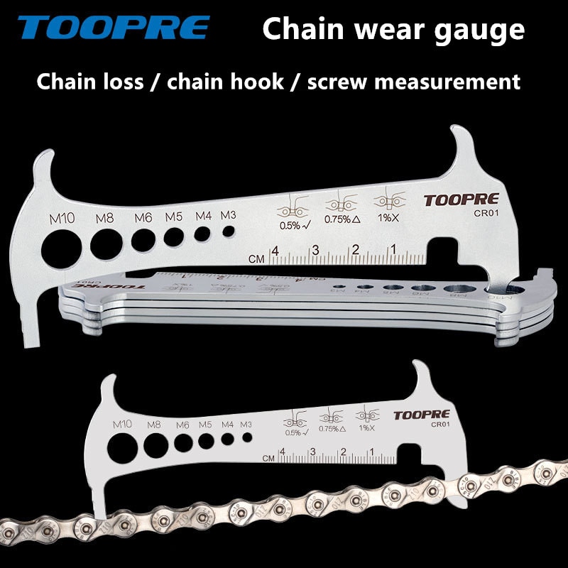 TOOPRE mountain bike / road car chain measuring ruler wear gauge measuring chain ruler caliper inspection tool