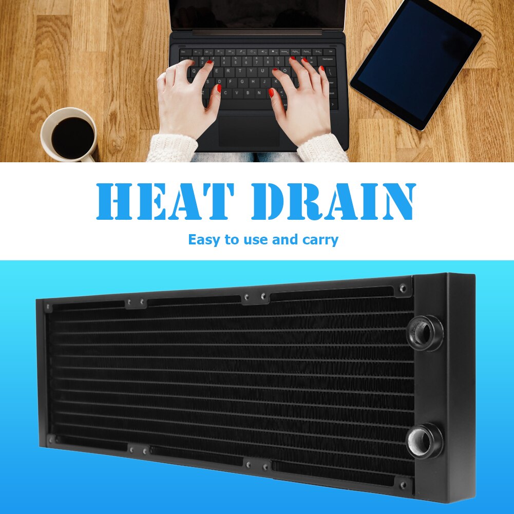 240mm/360mm PC Cooler Water Cooling 12 Tubes Aluminum Radiator CPU Heat Sink Exchanger for computer water cooling