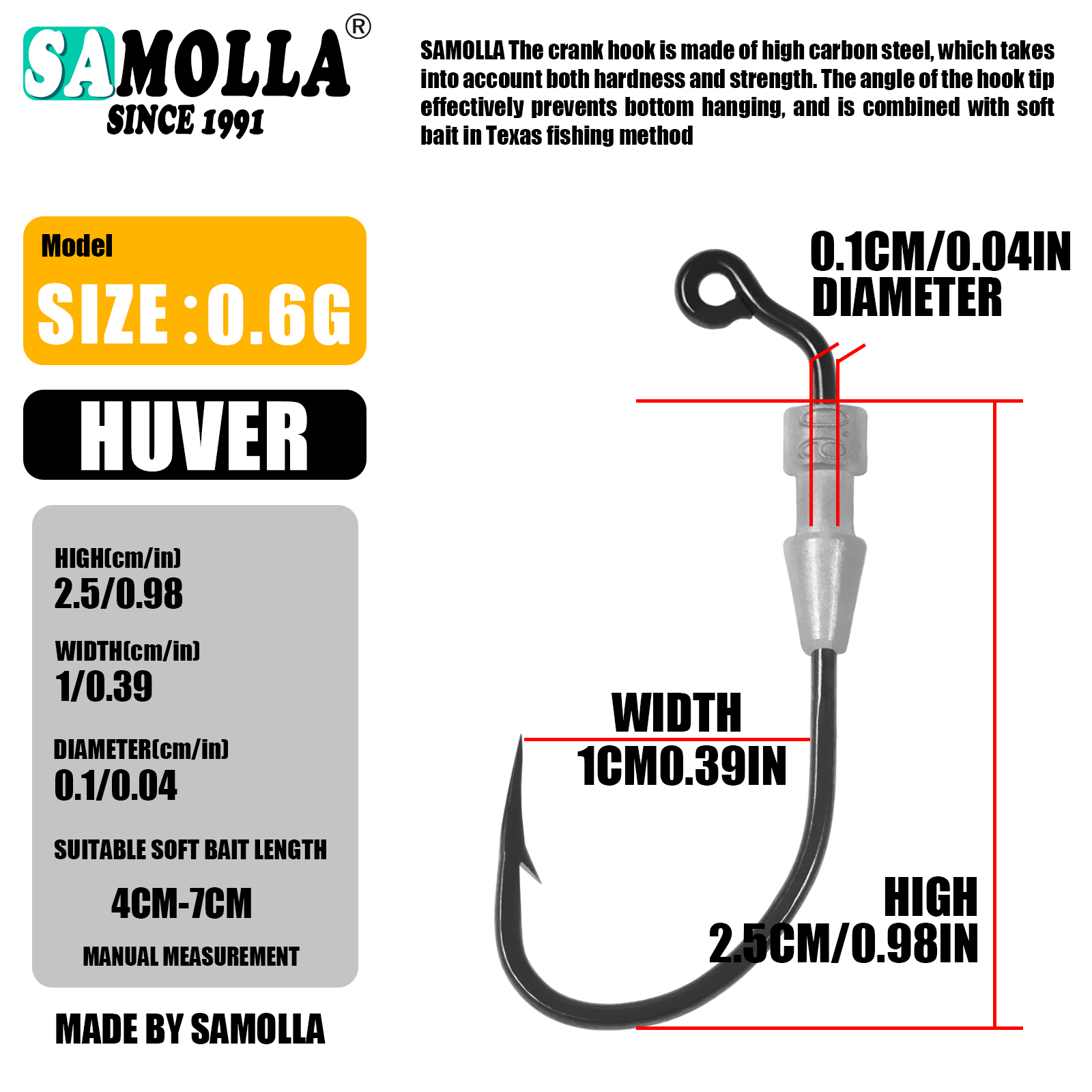 Ganchos de gusano ponderados para pesca, 5 uds., para señuelos de plástico blando, anzuelos de cabeza de plantilla, anzuelos de manivela de púas para agua salada de agua dulce: Blanco