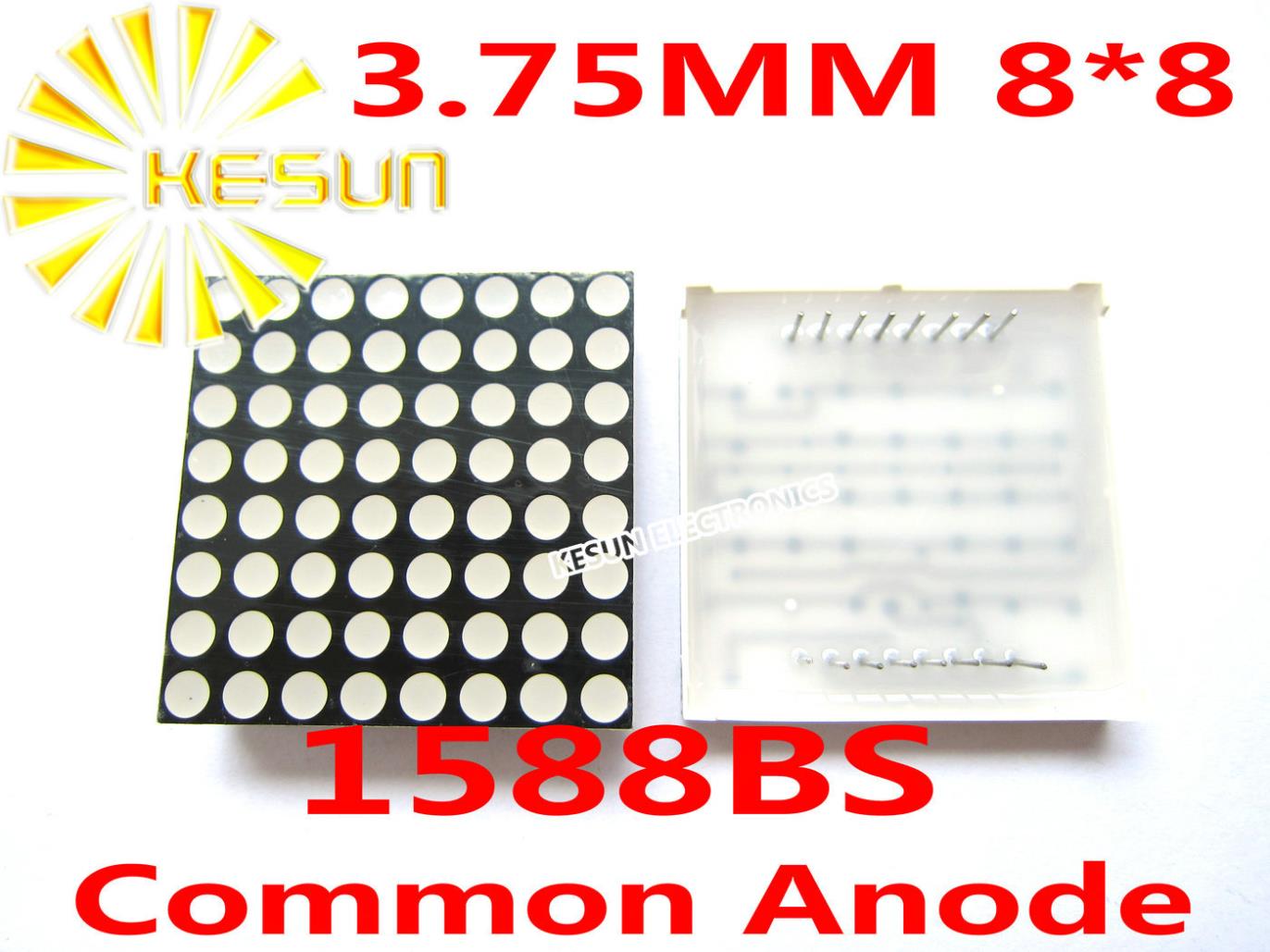 10 stuks  x 3.75mm 8 x 8 rode 38*38 led dot matrix digitale buismodule 1588bs 1588as led displaymodule