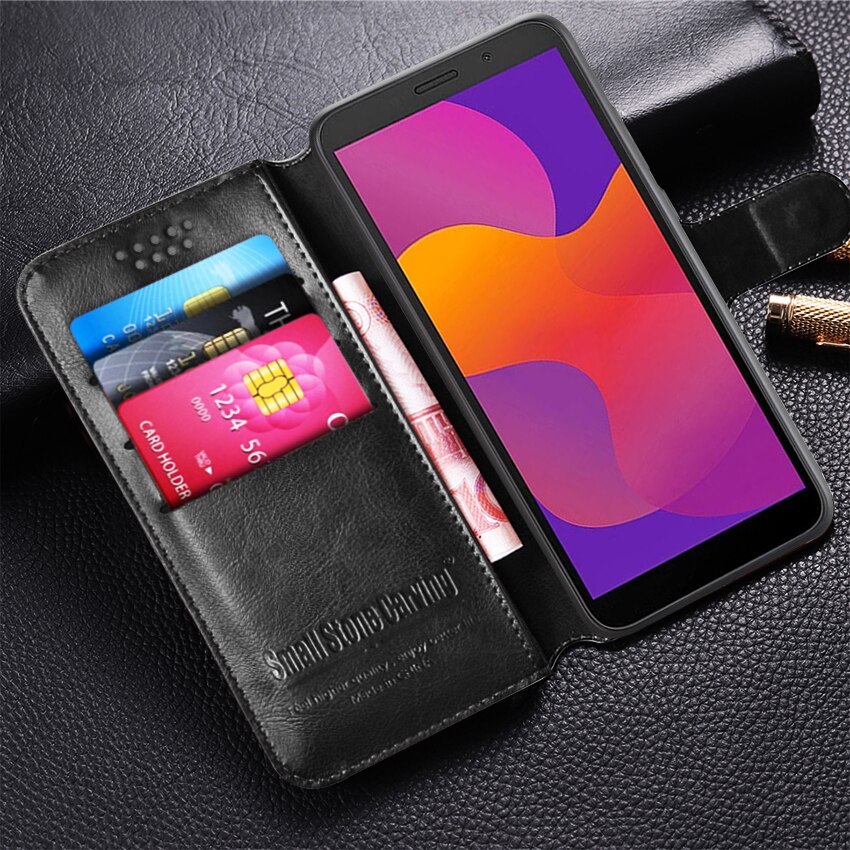 Étui souple à rabat en cuir avec porte-cartes, pour Huawei Honor 9 S 9 S