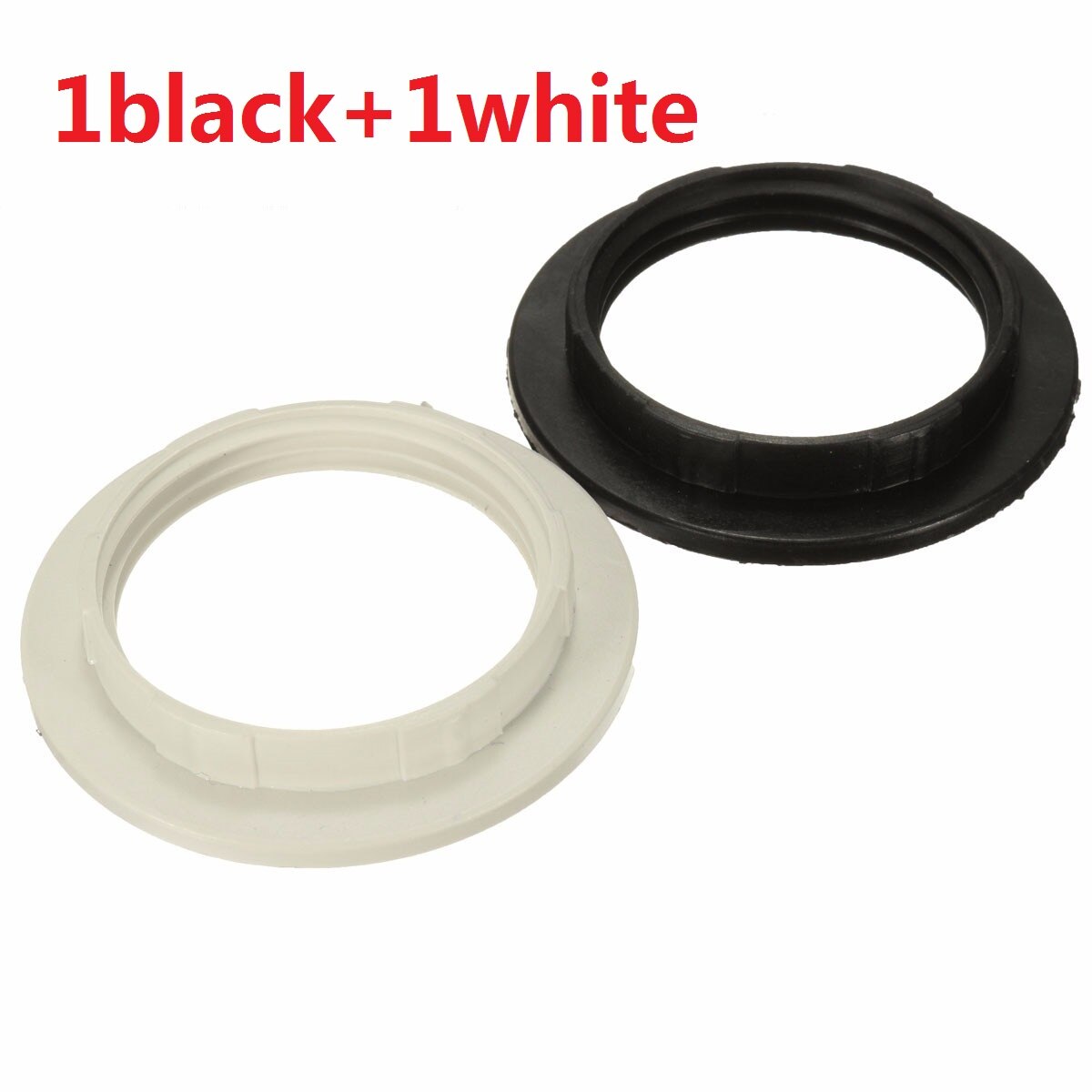 2 stk.  e27 lampeskjermring adapter svart/hvitt lysskjerm krage ringe adapter pæreholder lampeskjerm tilbehør: Gul