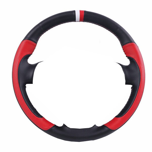 Couverture de volant de voiture en cuir tressé, pour Opel Astra (K) Corsa (E) Crossland X Grandland X Insignia: A-01-Red