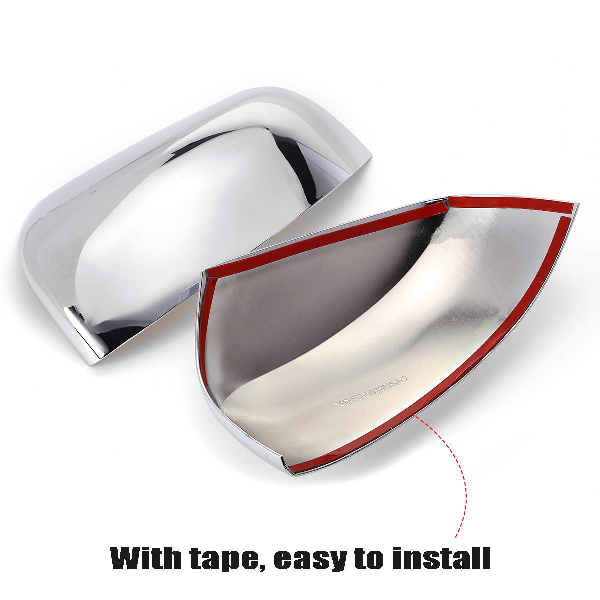 2Pcs ABS Chrome Rear View Side Exterior Mirror Covers For Ford Ranger Waterproof No Fade No Rust Glossy Mirror Surface