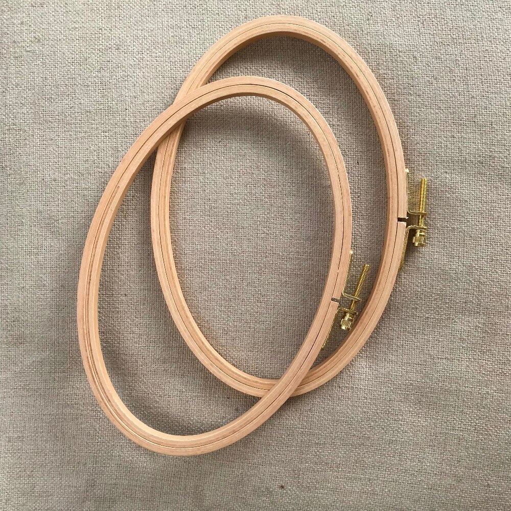 Oval Embroidery Hoops 21*13cm Ellipse Wooden Tambour Frame Art Craft Embroidery Tools Cross Stitch Hoops