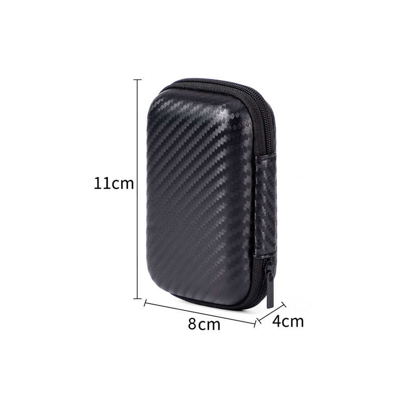 Tragbare Mini Eva Lagerung Tasche Mäppchen Mobile Festplatte Tasche U Disk Datenkabel Lagerung Handy Ladegerät EVA Lagerung Taschen: Black