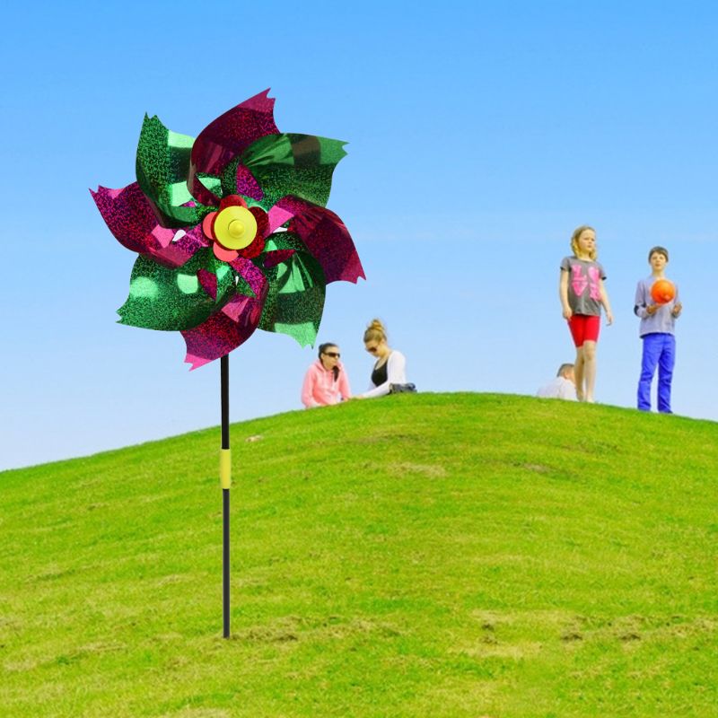 2 Stuks Wind Spinner Glitter Glow Windmolen Kleurrijke Tuin Decoratie Party Kids Kinderen Speelgoed Windmolen Decoratie Outdoor Games
