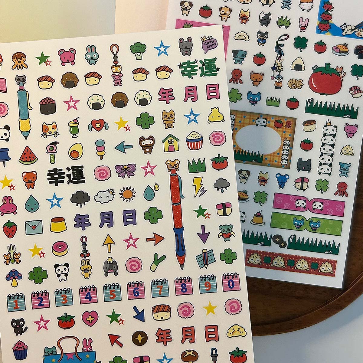 Pegatinas de papelería para álbum de recortes, pegatinas Kawaii, etiquetas adhesivas de estilo realista, elementos decorativos, pegatina para teléfono Diy