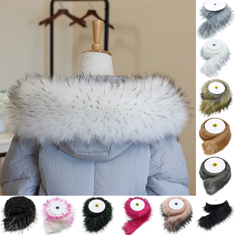 1M Faux Fur Furry Fluffy Trim Diy Accessories Home Decor Sewing Trimming Costume Crafts Luxury Warm Garment Parkas Coat Collar
