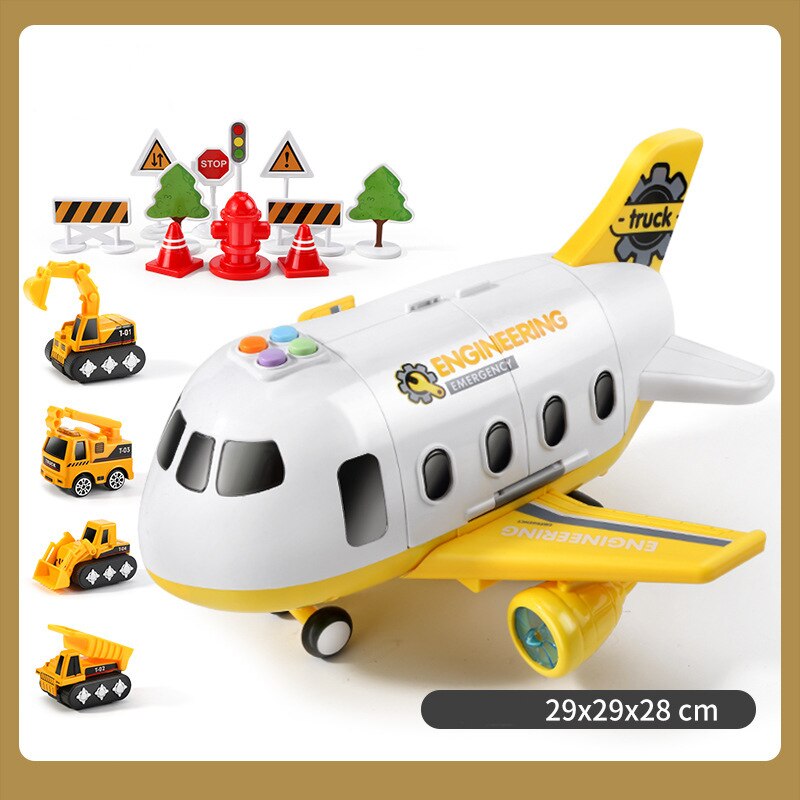 Spielzeug Auto Musik Geschichte Simulation Track Trägheit Flugzeuge Kinder Große Größe Passagier Flugzeug Spielzeug Flugzeug Modell Kinder Airliner: 15pcs Engineering