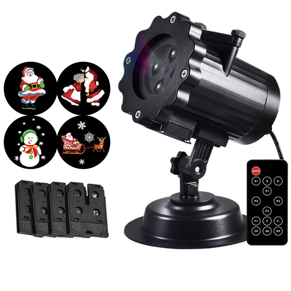 LED Animated Projector Lights Wireless Remote Control Movie Show for Christmas Halloween Party Year EU US Plug