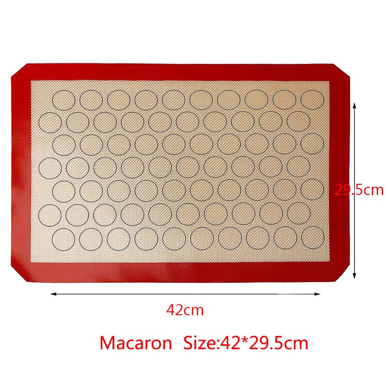 Macaron Non-Stick Silicone Baking Mat Cookie Pad Rolling Dough Mat Baking Gadget Cake Bakeware Pastry Tools for Kitchen Mat: Macaron 42x29.5cm