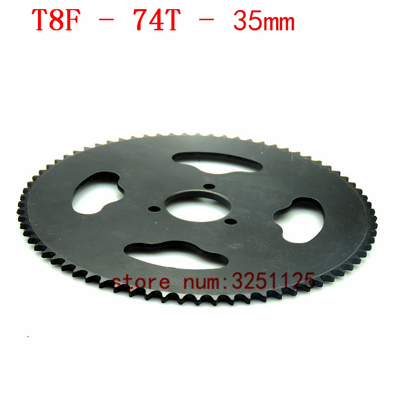 T8F 74 Tooth 74T 35MM Rear chain Sprocket Mini Moto ATV Quad Dirt Pit Pocket Bike Cross 47cc 49cc drive system Parts