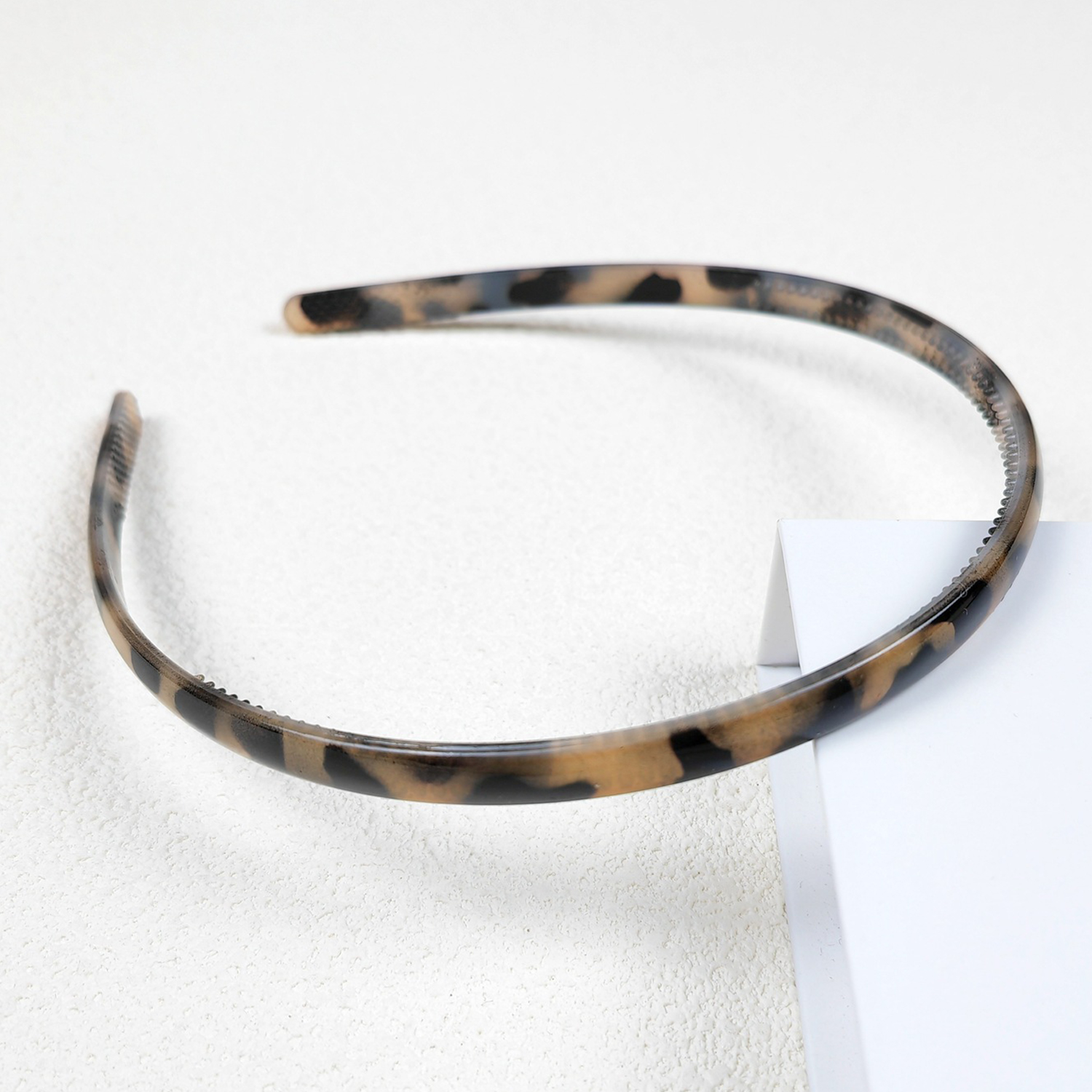 Plastic Leopard Hairband Mens Women Unisex Black Toothed Anti Slip Hair Head Hoop Band Sport Headband Hair Accessories: Dark Grey