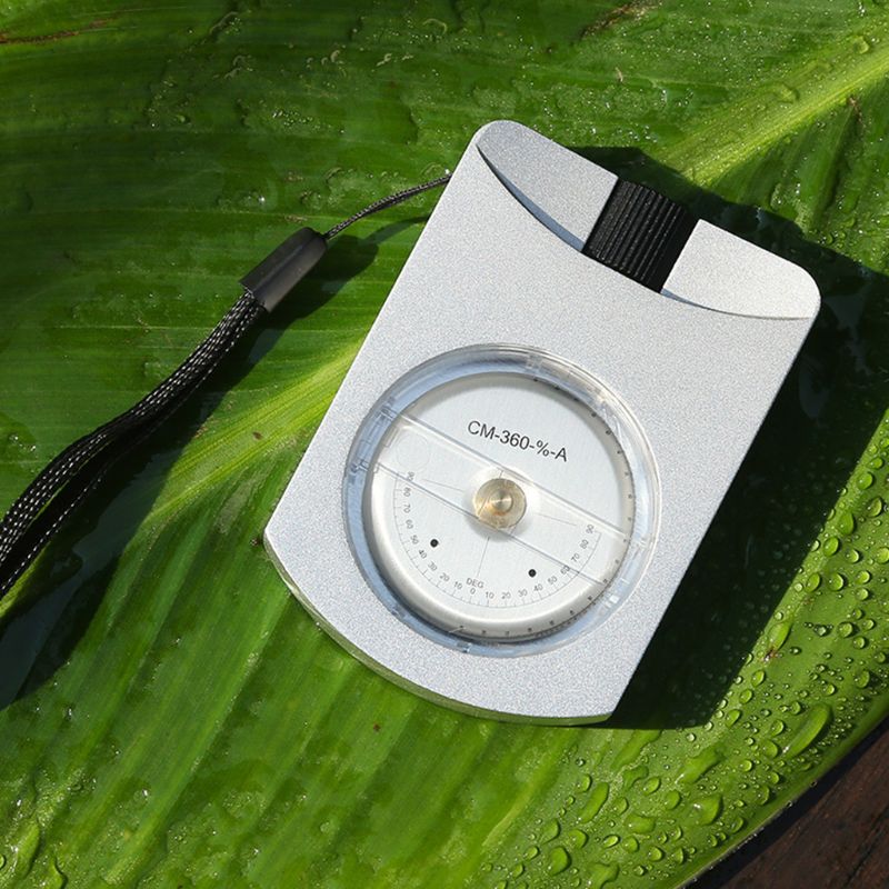 Aluminum Accurate Altimeter Compact Handheld Clinometer for Measuring Heights Slopes Angles Silver