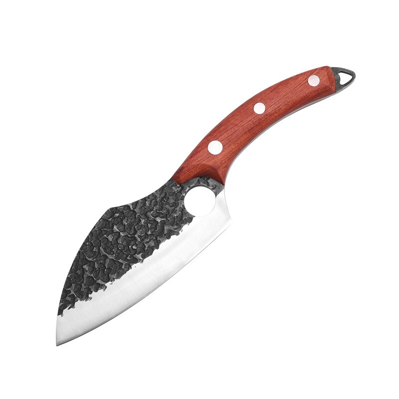 Sharp Blade Steel Kitchen Boning Knifes Fish Filleting Knife Meat Cleaver Butcher Knife Cooking Tools: Knife E Brown