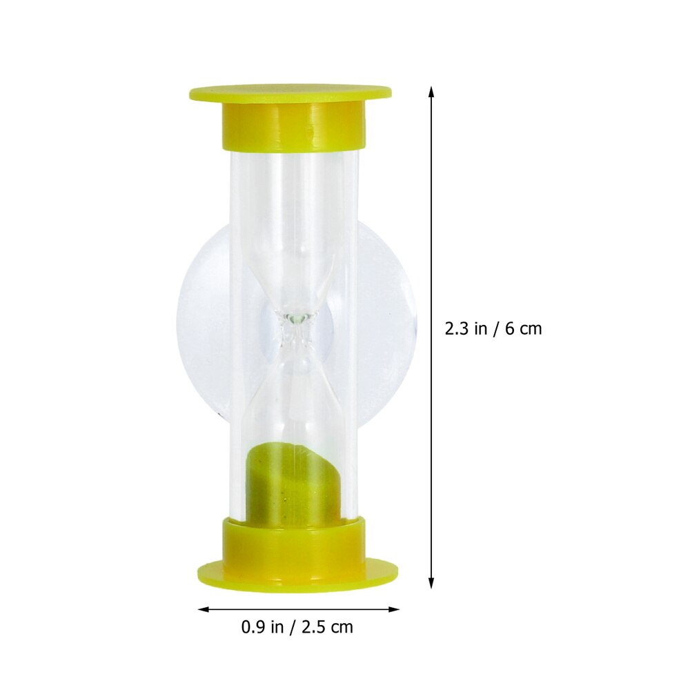 3pcs Three Minutes Hourglass with Suction Cup Removable Sandglass Children Brushing Timer Sand Clock Timers for Kids Games (3 Mi