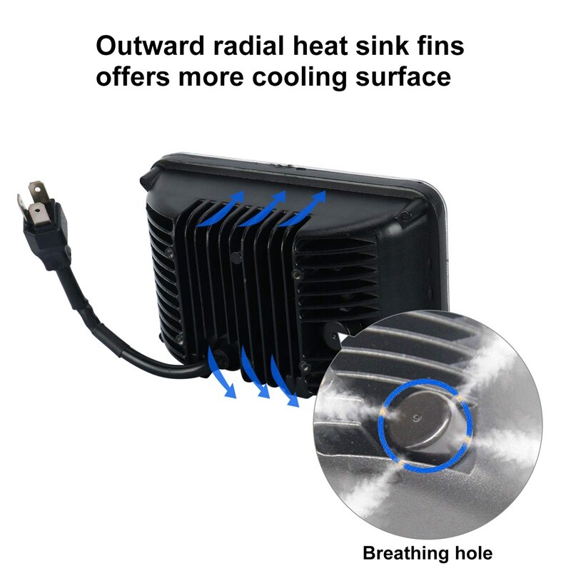 Universal Rectangular 4X6 Inch LED Headlight High Low Beam LED Headlight head light lamp Bulb