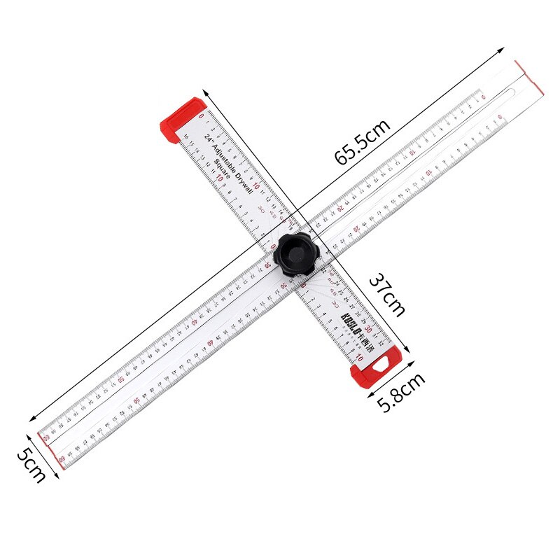 Woodworking Angle Ruler 600mm T-type Ruler Scribin... – Grandado