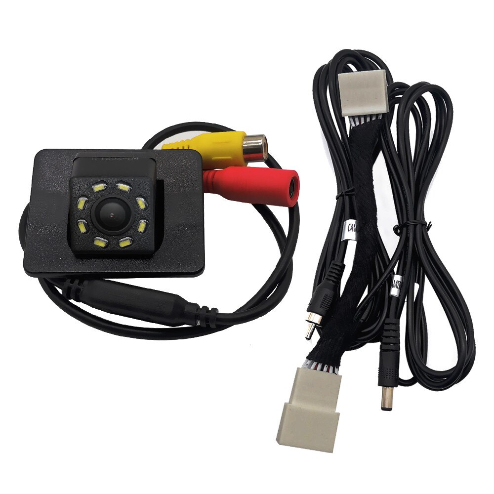 Fisheye Dynamische Traject Auto Achteruitrijcamera Backup Camera Voor Mazda 3 Axela Bm Sedan &amp; originele Fabriek Scherm: 8LED / Fixed Parking Line