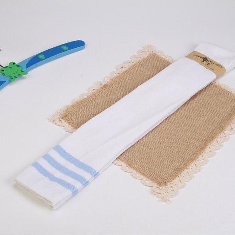 Over knestrømper svart hvit blå rød lang stripe sokker japansk tegneseriestrømper for kvinner jenter cosplay