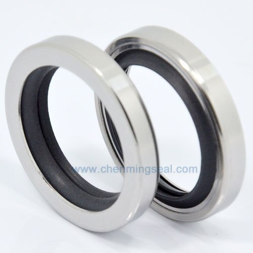 25*40*7 mm Dual Lip PTFE Oil Seals Rotary Shaft Seals with Stainless Steel Housing For Mixers Compressors Pumps Actuators