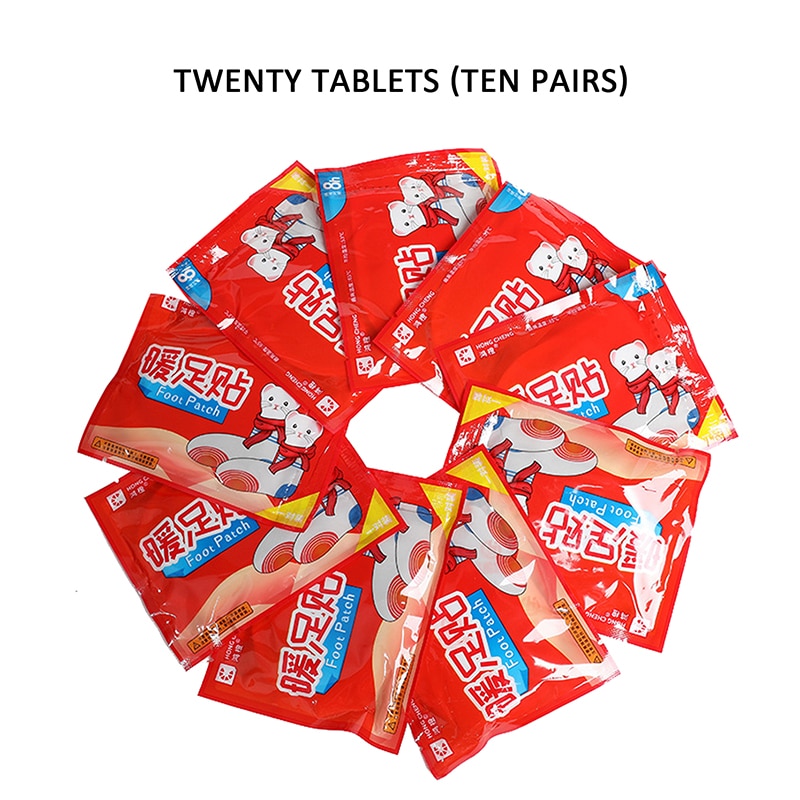 20 Pcs/Set 7x9cm Lasting Heat Pack Keep Body Skin Back Warmer Sticker Paste Pads Heating Patch Winter Necessary Warmer Tool