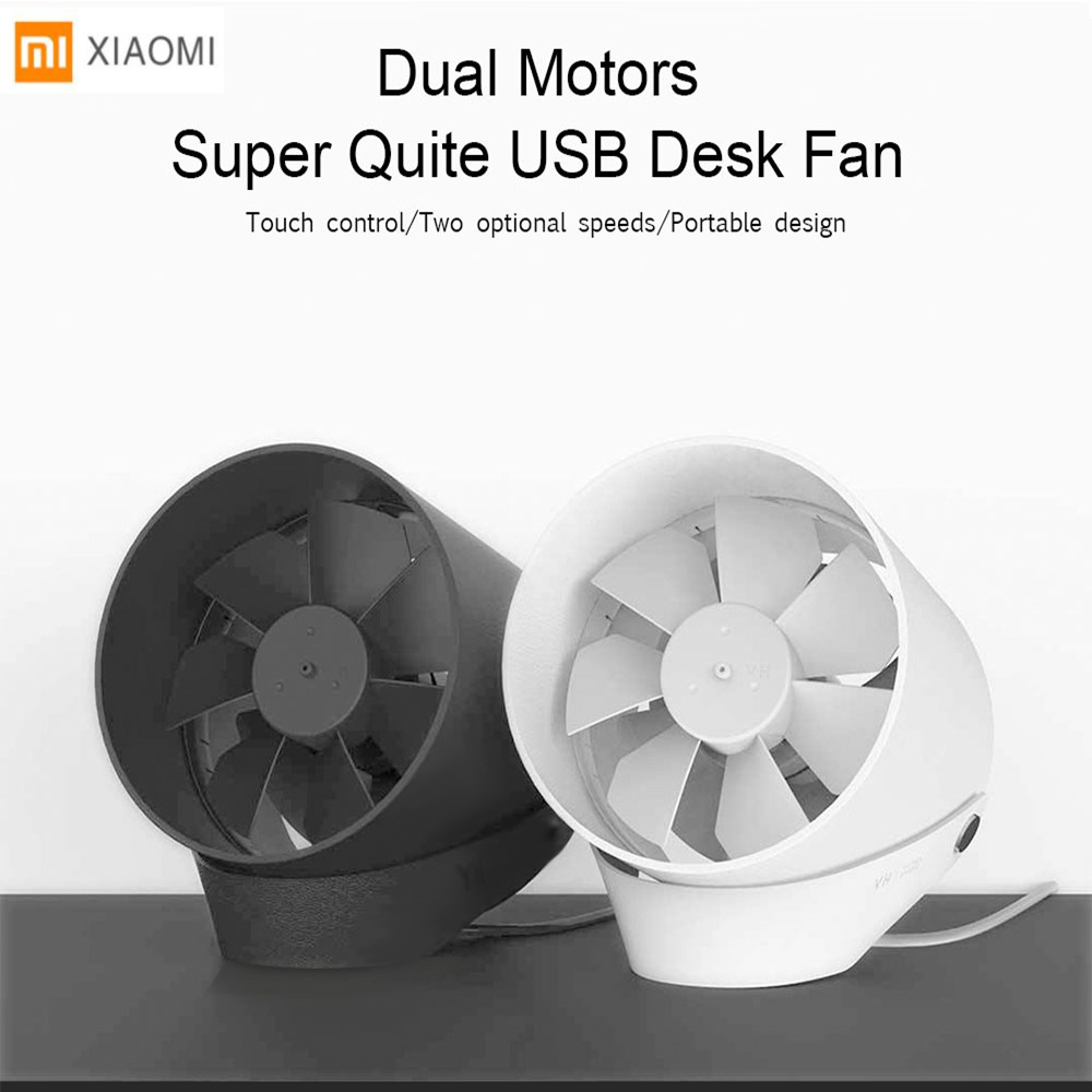 Original xiaomi vh mini desktop blæser bærbare ventiladorer usb mijia blæser ultra støjsvag smart touch kontrol køler dobbelt motor drivere