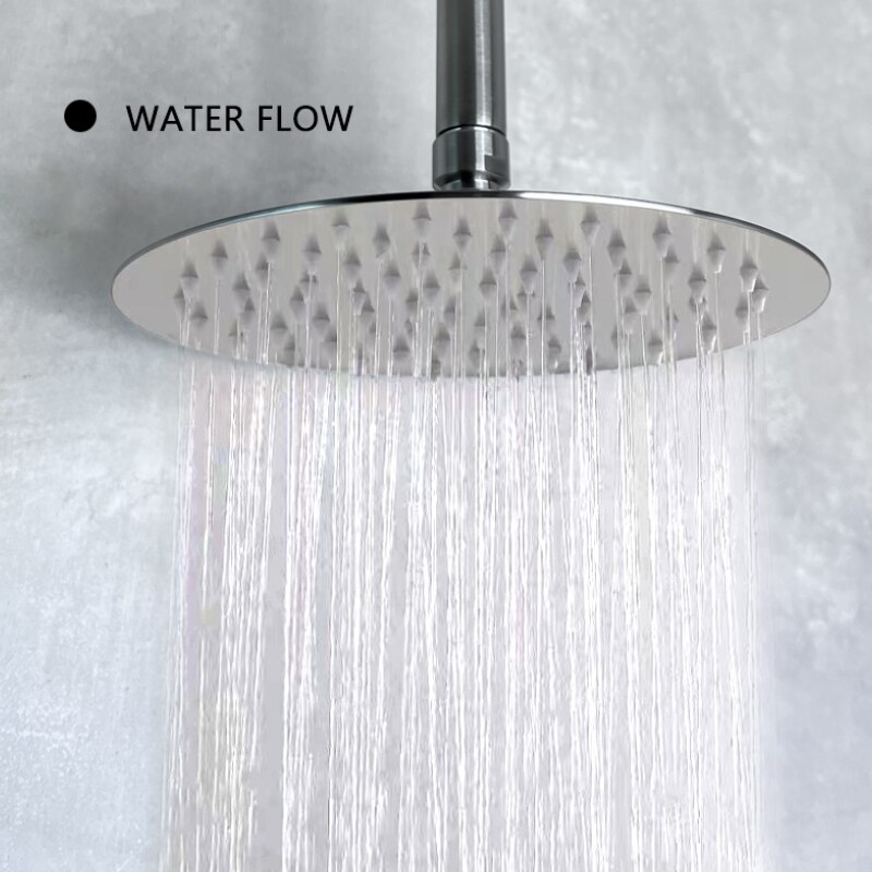 and Cold Head Top Shower Set 304 Stainless Steel 1 Function Solid Valve 8 Inch 200mm Shower Wall Mounted Ceiling Bathroom