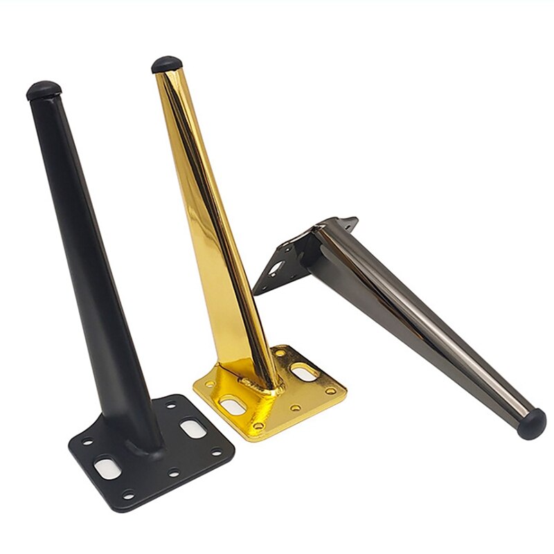 4 pezzi piedini di supporto in metallo piedini per divani conici piedini per tavolo armadio gambe per tavolo 18Cm con accessori per viti di montaggio