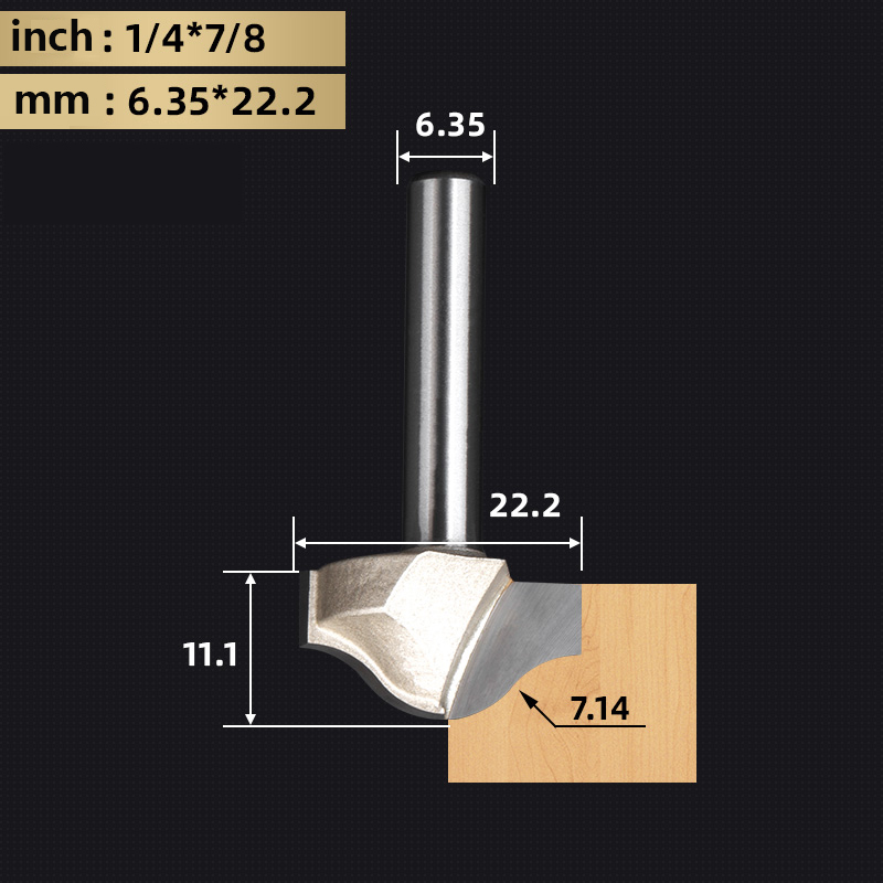 Tideway Round Bottom Clearing Bit Grade Woodworking Cutters CNC Tool Line Type Trimming Milling Cutter For Wood: 34mm