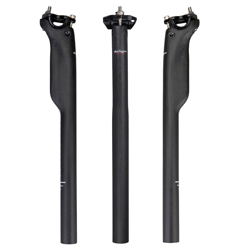Bicycle full carbon seatpost matt 27.2 30.8 31.6x350 400mm MTB road bike flat seatpost offset