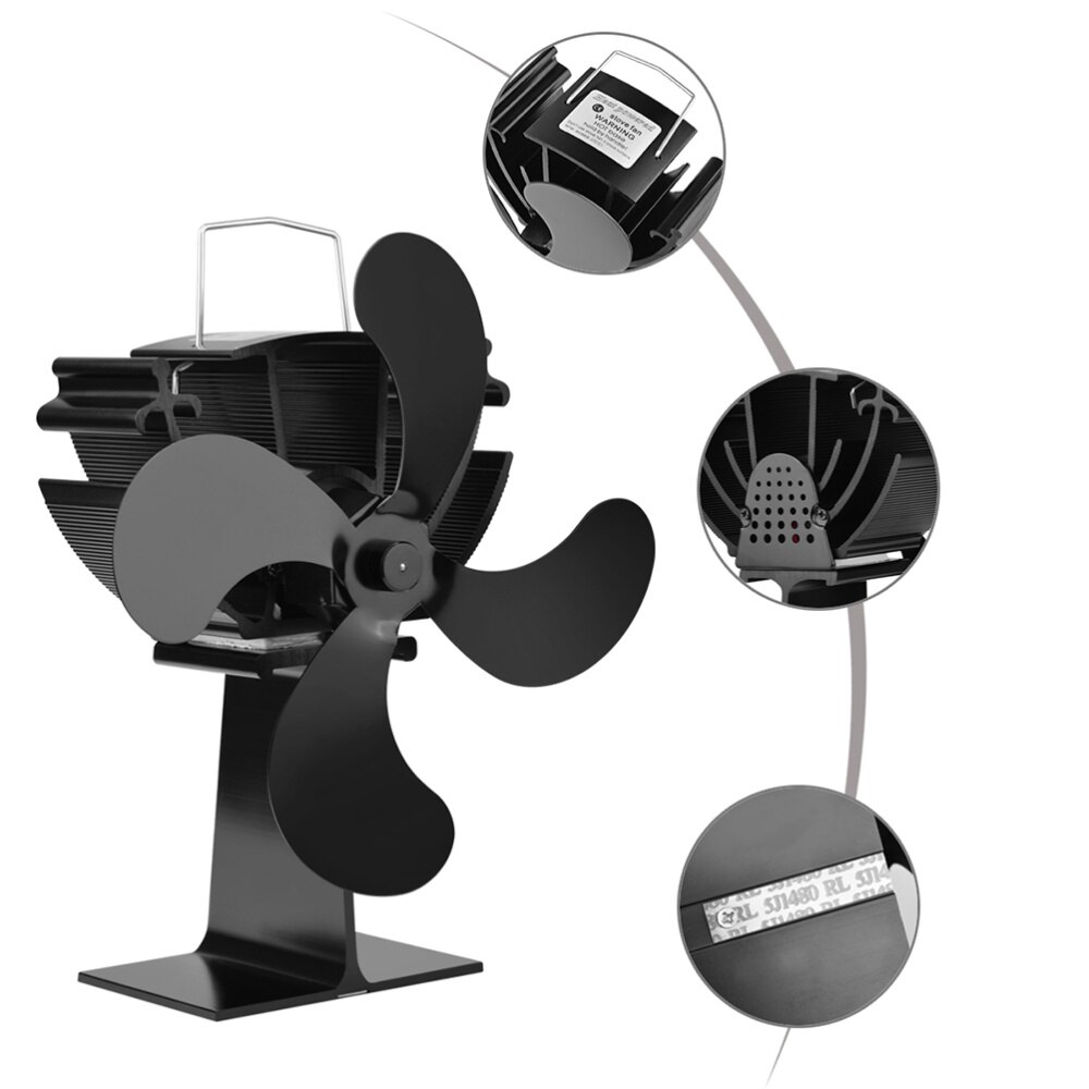 Stove Fan Heat Powered Fan Warm Air Stove Fan Metal Fireplace Fan