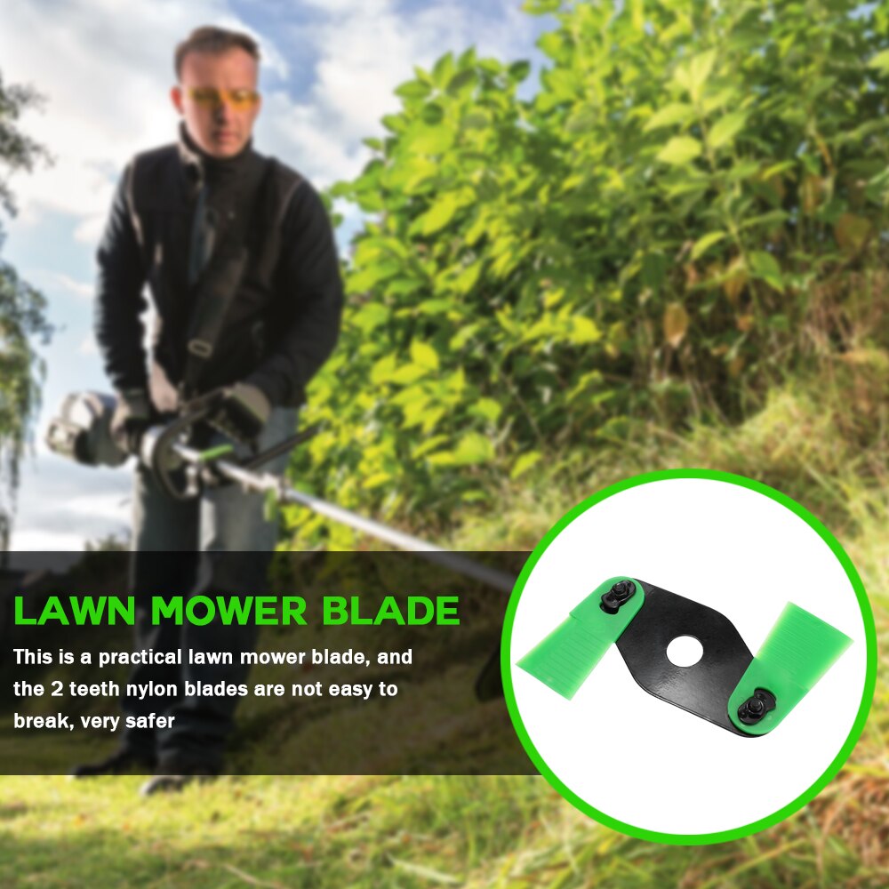 2 tanden Tuin Gazon Trimmen Cutter Maaier Accessoires Gras Schijf Bladeren Trimmer Cutter Nylon Blade dubbelzijdig Cutting Edge