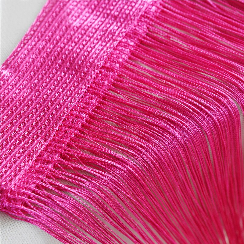 1x2M String Curtain Panels Home Glitter Window Curtains Thread Curtain Tassel Bead Curtain Door Sheer Panel Curtains Bedroom: 04