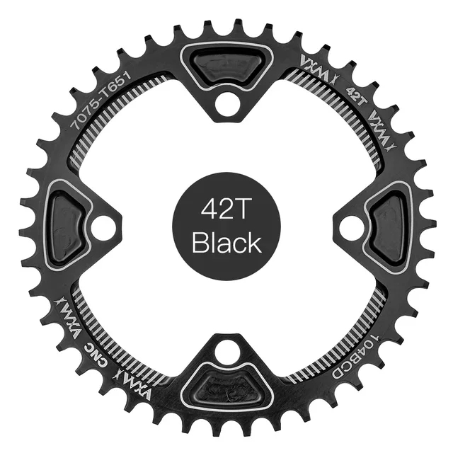 VXM-104BCD Mountainbike Crank Kettingblad Ronde 30 T-52 T Smalle Brede Ketting Wiel Ster Ring MTB licht 104 BCD Fiets Accessoire: Clear