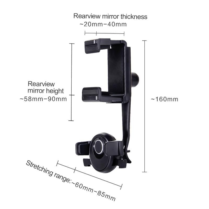 360° Car Rearview Mirror Mount Stand Holder Cradle For Cell Phone GPS Car Rear View Mirror Holder For IPhone 11 Pro Samsung