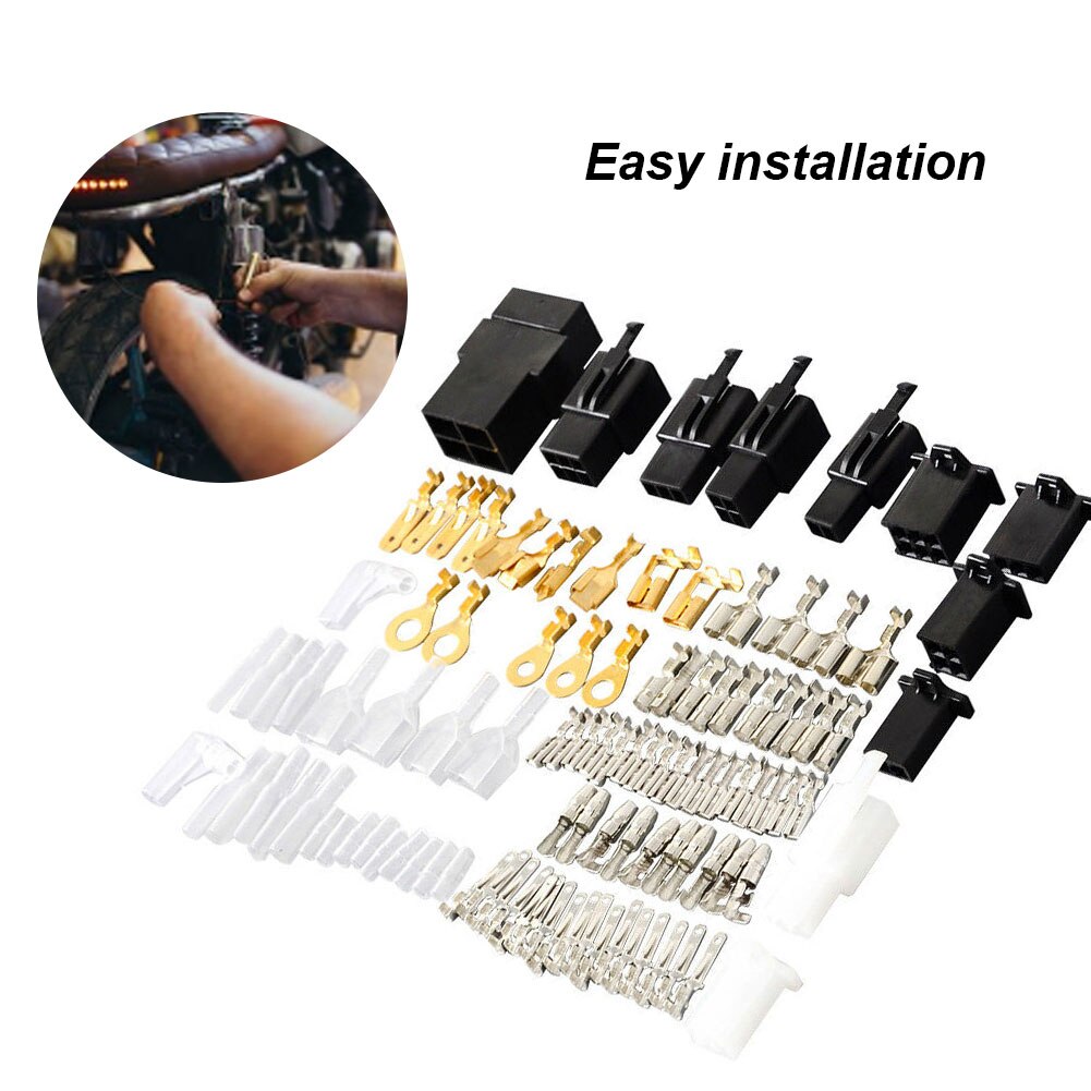 Motorcycle Electrical Wiring Harness Repair Kit Loom Plug Bullet Connectors