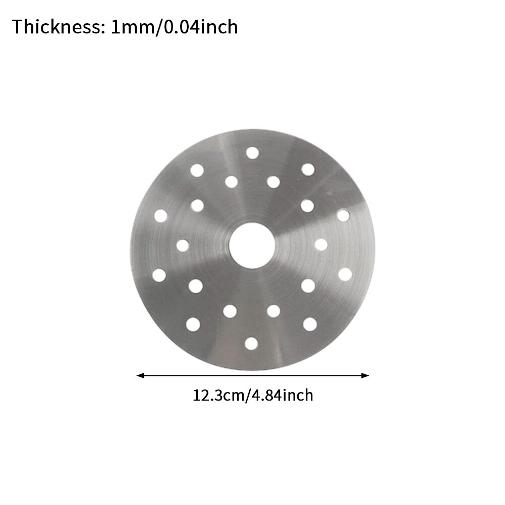 Induction Cooker Adapter Stewpot Round Stainless Steel Home Casserole Pot Saucepan With Holes Accessories Heat Diffuser Plate: 12.3cm