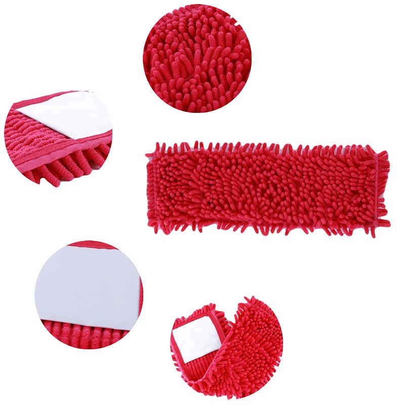 Remplacement de la tête de balai à franges, tampon de nettoyage domestique, recharge chenille, remplacement de la tête de balai à poussière domestique, adapté au nettoyage des sols