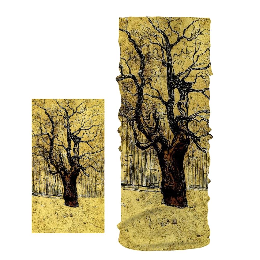 Natuurlijk kersenboompatroon hoofd/gezicht/masker nek bandana sjaal dual-use magische buis hoofddoek wielersport hoofddeksel tulband: C