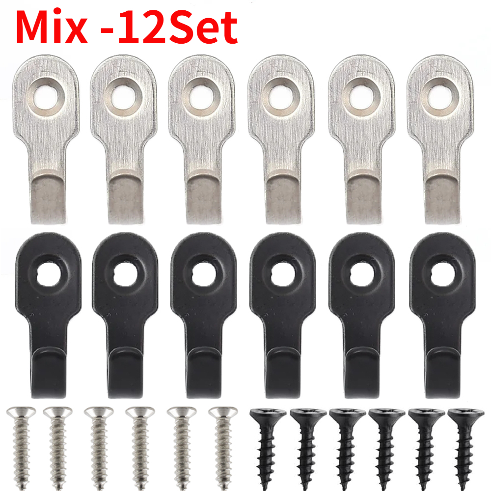 Juego de 20/1 Mini gancho en forma de J con tornillo, artículos de acero inoxidable, estante para llaves, ganchos de perforación de pared, accesorios de cocina, accesorios de baño