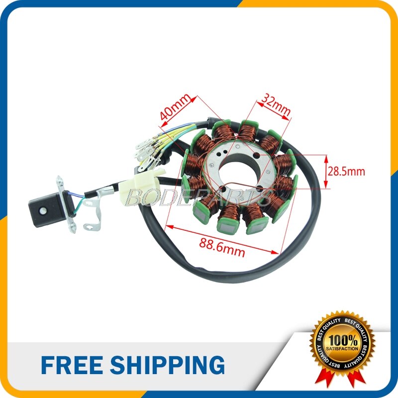 Piezas de motocicleta, Motor CG12, polos, bobinas de estátor DC aptas para Motor Lifan Zongshen Loncin Xinyuan CG200cc-CG250cc,