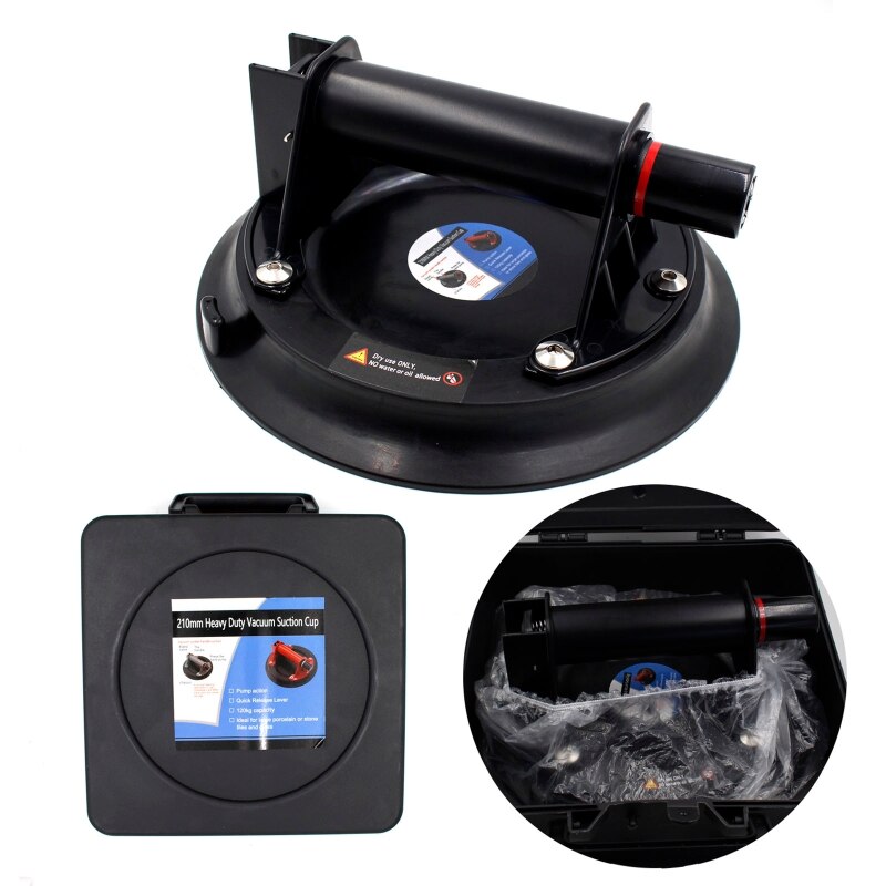 8 Inch 200 Kg Vacuum Suction Cup Vacuum Panel Lifter Heavy Duty Hand-held Vacuum Panel Lifter Vacuum Plate Handle Glass 85WC
