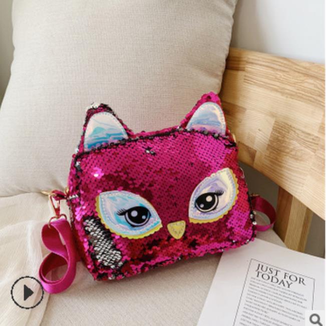 Unicorn Shoulder Bags for girls Travel Women Cartoon Print Sequin Bags Glitter luxury Leather Crossbody Hobo Bag Satchel /BY: C