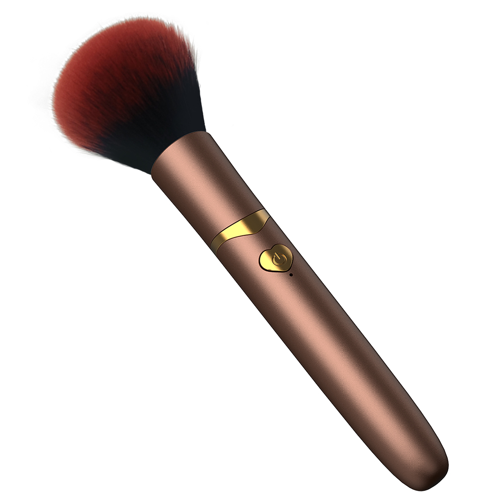 Brocha eléctrica para base 2 en 1, brocha de maquillaje con 7 vibraciones, multifunción, suave, esponjosa, portátil, recargable, herramientas de maquillaje para detalles: Azul