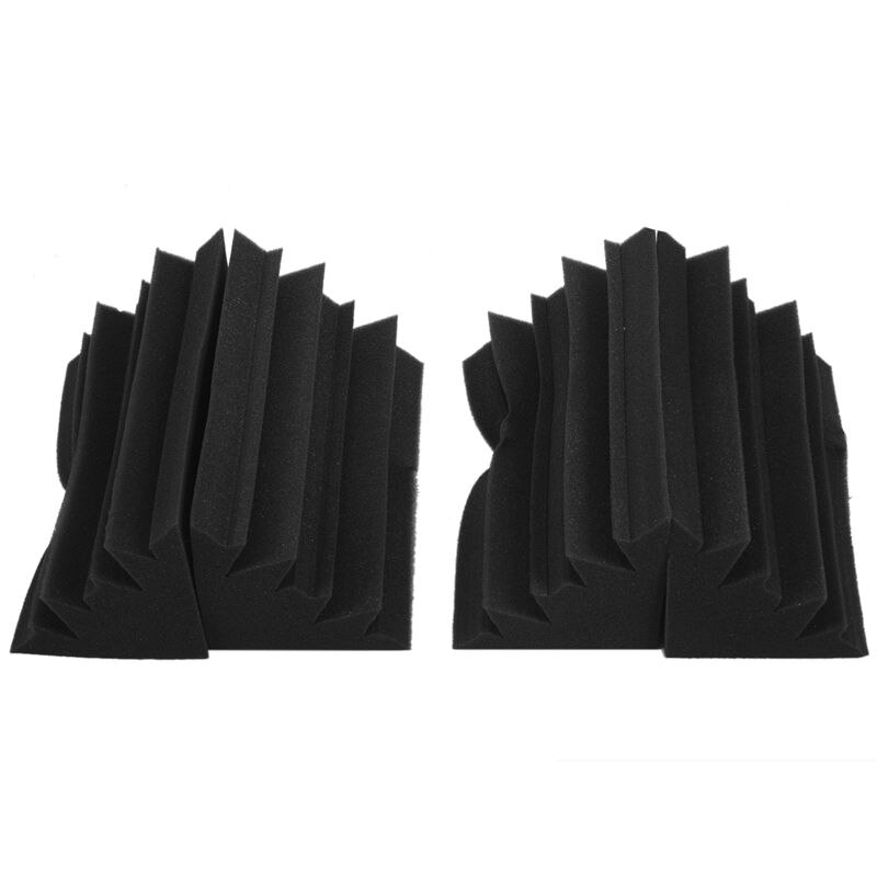 4 Pack 4.6 x 4.6 x 9.5 inch Corner Bass Trap Acoustic Studio sponge Absorbers