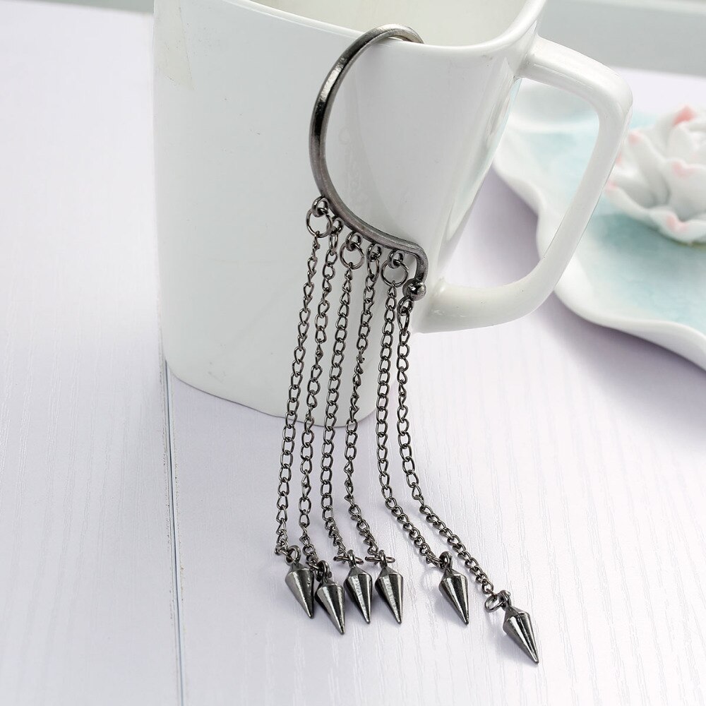 DoreenBeads nueva brazalete de oído de pendientes izquierda pendientes que asoman por debajo de la oreja remache de bronce 15,7 cm(6 1/8 ") x 3,2 cm (2/8") 1 pieza